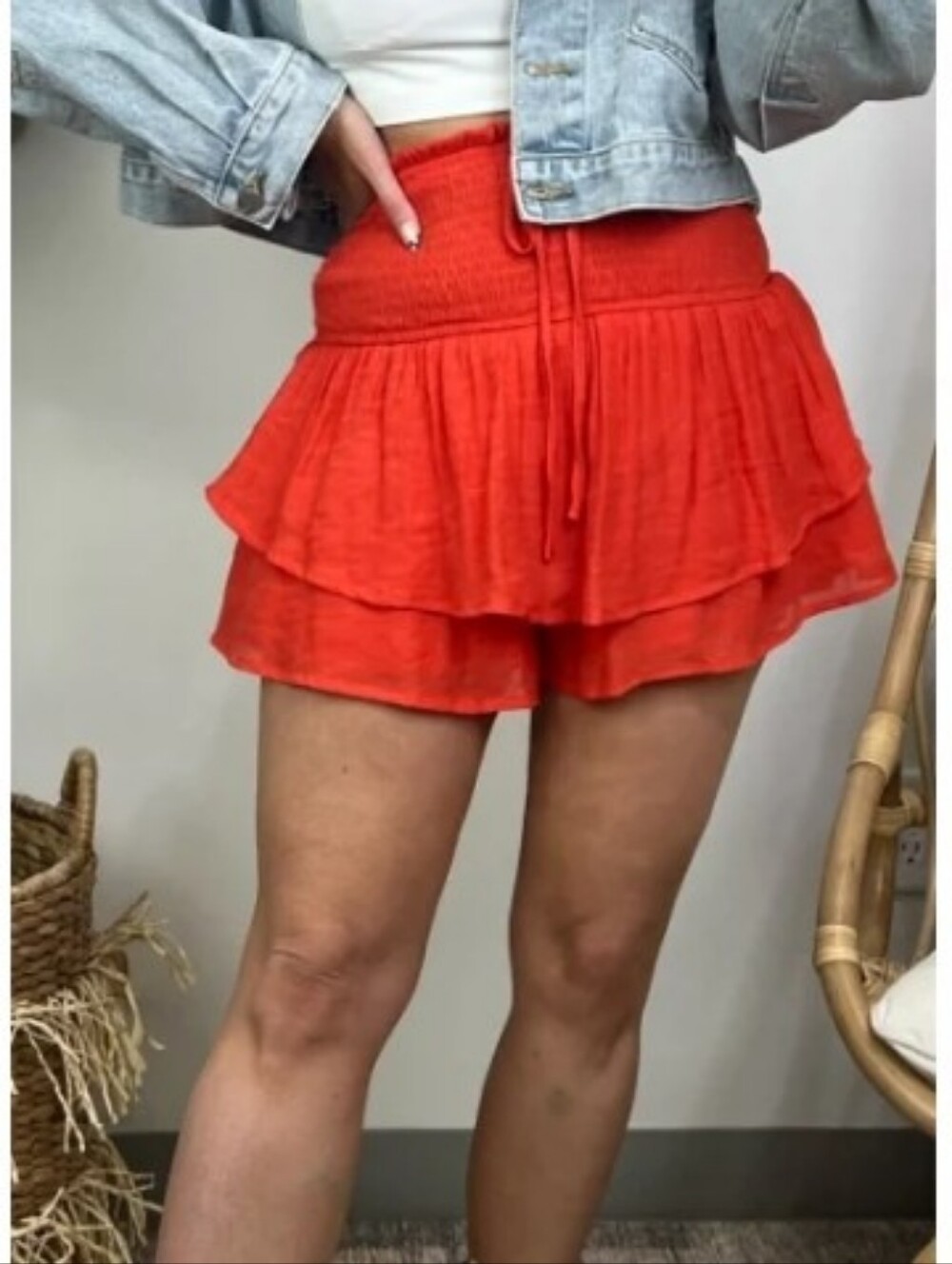 Smocked Ruffle Skort